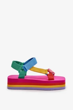 Sandały Damskie Na Platformie Multikolor Edireda