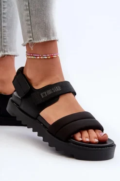 Sandały Damskie Na Platformie Big Star NN274750 Czarne