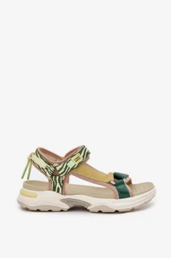 Sandały Damskie Na Rzepy D.Franklin DFSH406003 Zielone