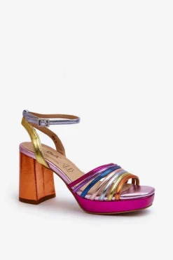 Sandały Damskie Na Słupku D&A CR920 Multikolor