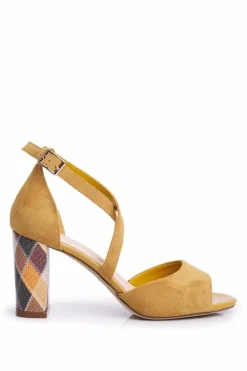 Sandały Damskie Na Słupku Sergio Leone Żółte SK865
