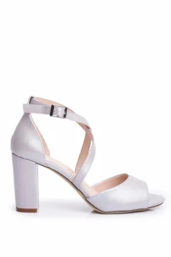 Sandały Damskie Na Słupku Sergio Leone Srebrna Perła SK865