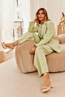 Sandały Damskie Na Słupku Z Paseczkiem Beżowe Fevenne