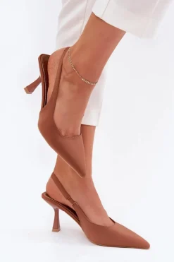 Sandały Damskie Na Szpilce Camel Lunira