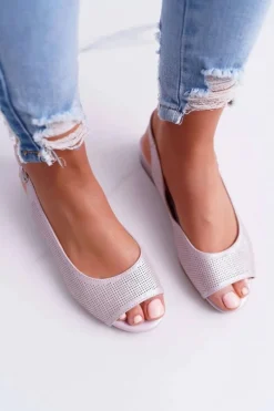 Sandały Damskie Płaski Obcas Sergio Leone SK809 Różowe Skaldo