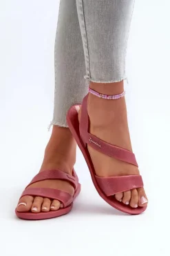 Sandały Damskie Z Brokatem 82429 Ipanema Vibe Sandal Fem Różowe