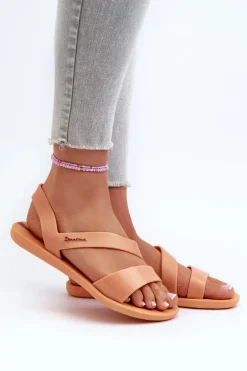 Sandały Damskie Z Brokatem 82429 Ipanema Vibe Sandal Fem Pomarańczowe