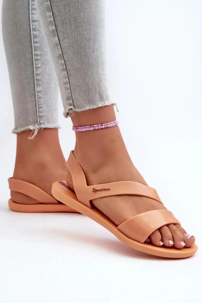 Sandały Damskie Z Brokatem 82429 Ipanema Vibe Sandal Fem Pomarańczowe