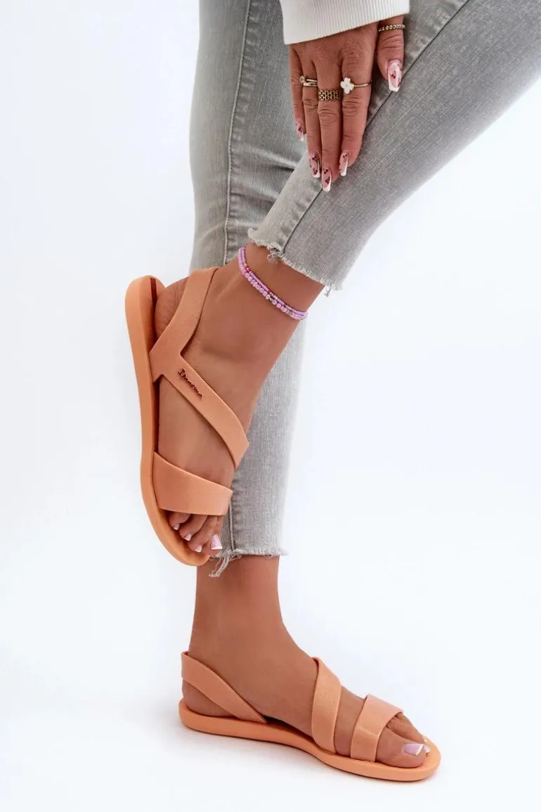 Sandały Damskie Z Brokatem 82429 Ipanema Vibe Sandal Fem Pomarańczowe