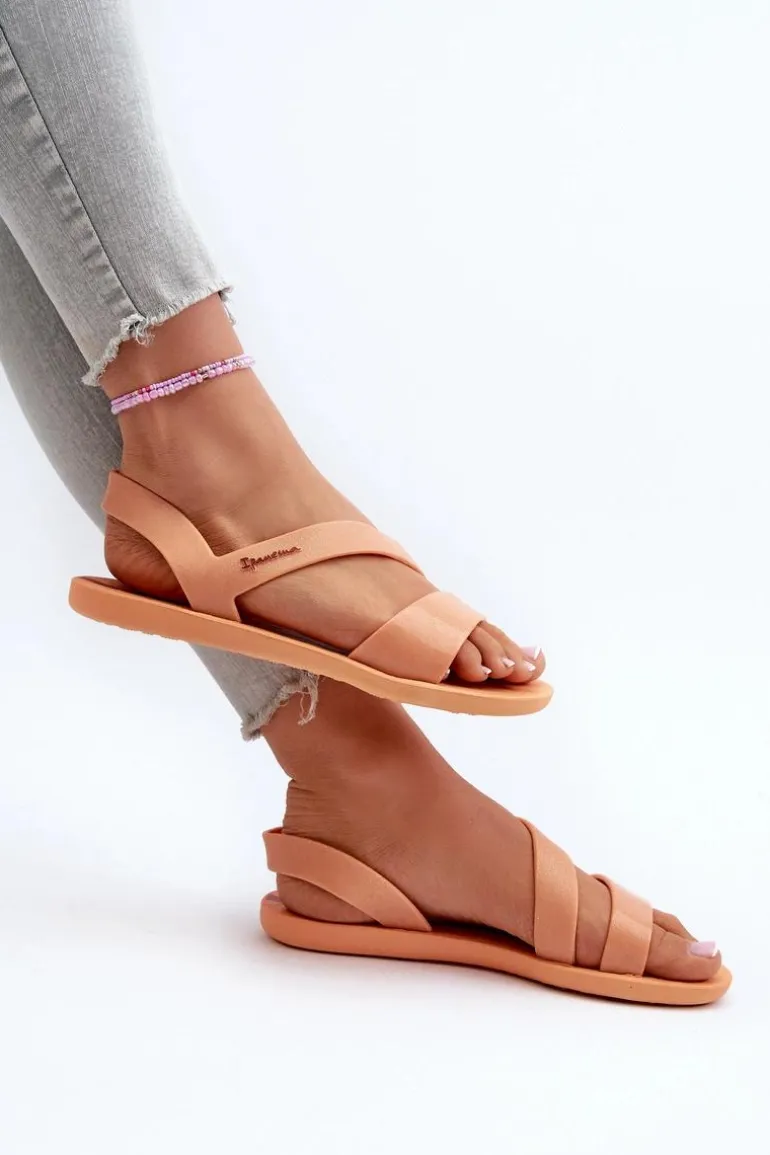 Sandały Damskie Z Brokatem 82429 Ipanema Vibe Sandal Fem Pomarańczowe