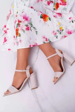 Sandały Damskie Zamszowe Beżowe Baloo