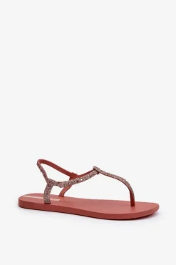 Sandały Japonki Z Brokatem Damskie 26914 Ipanema Class Brilha Fem Koralowe