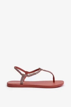 Sandały Japonki Z Brokatem Damskie 26914 Ipanema Class Brilha Fem Koralowe