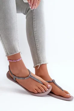 Sandały Japonki Z Brokatem Damskie 26914 Ipanema Class Brilha Fem Jasnofioletowe