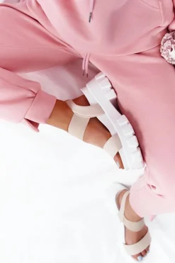 Sandały Na Platformie Beżowe Vagabond