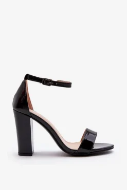 Sandały Na Słupku Czarne Thakko