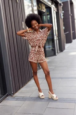 Sandały Na Słupku Z Plecionką Big Star HH274388 Beżowe