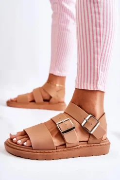 Sandały Z Klamrą Camel Reese