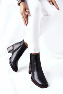 Sergio Leone Botki Na Słupku BT545 Czarne