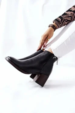 Sergio Leone Botki Na Słupku BT545 Czarne