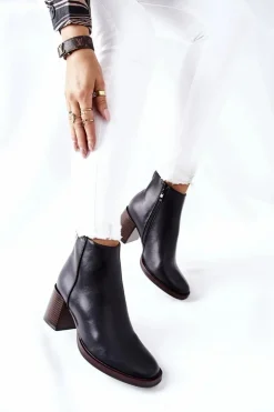 Sergio Leone Botki Na Słupku BT545 Czarne