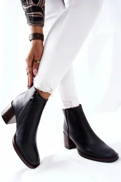 Sergio Leone Botki Na Słupku BT545 Czarne