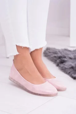 Sergio Leone Damskie Różowe Balerinki Makalu