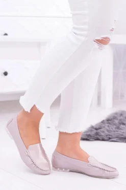 Sergio Leone Mokasyny Damskie Różowe Irmany