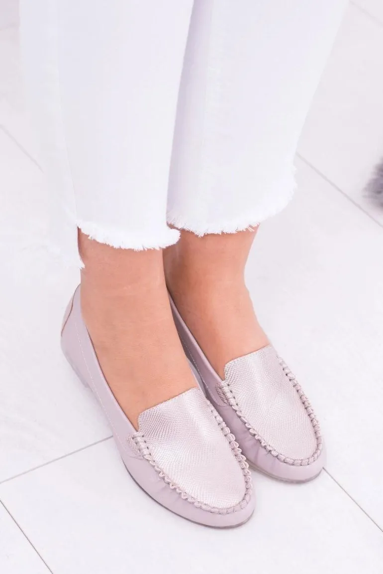 Sergio Leone Mokasyny Damskie Różowe Irmany