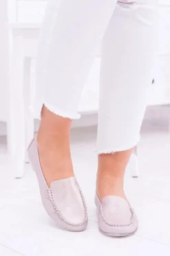 Sergio Leone Mokasyny Damskie Różowe Irmany