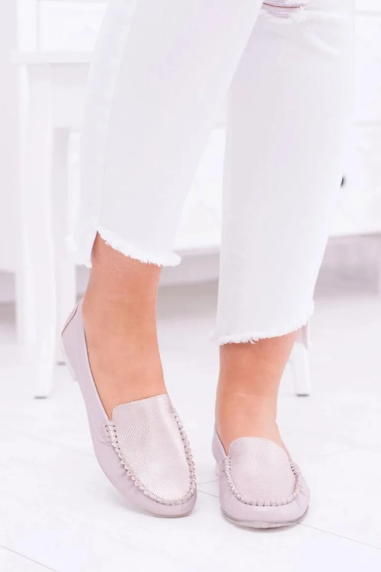 Sergio Leone Mokasyny Damskie Różowe Irmany