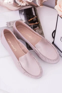 Sergio Leone Mokasyny Damskie Różowe Irmany