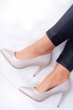 Sergio Leone Perłowe Czółenka Szpilki Nude Feliciana