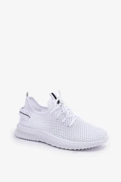 Siateczkowe Wsuwane Buty Sportowe Damskie Białe Harice