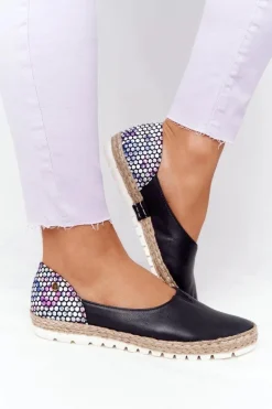 Skórzane Baleriny Maciejka 05056-01 Czarne