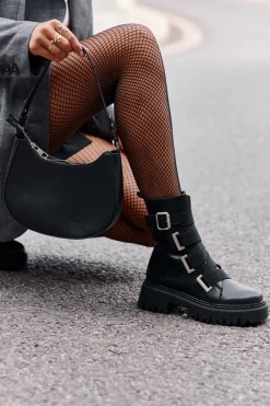 Skórzane Botki Damskie Ocieplane Big Star OO274A256 Czarne