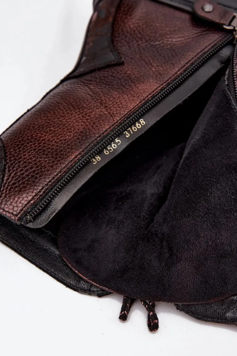 Skórzane Botki Na Platformie Ocieplane Maciejka 06565-02 Brązowo-Złote