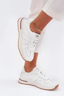 Skórzane Damskie Buty Sportowe Sneakersy Daniel Lopez Just Dare SS2D4042 Białe