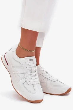 Skórzane Damskie Buty Sportowe Sneakersy Daniel Lopez Just Dare SS2D4042 Białe
