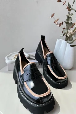 Skórzane Damskie Mokasyny D&A MR870-32 Czarne