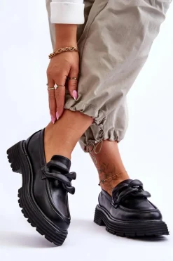 Skórzane Mokasyny Półbuty Big Star LL274580 Czarne