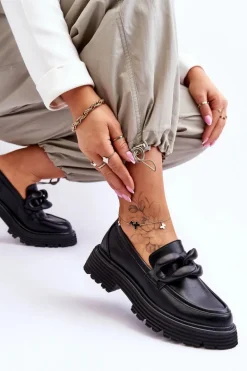 Skórzane Mokasyny Półbuty Big Star LL274580 Czarne