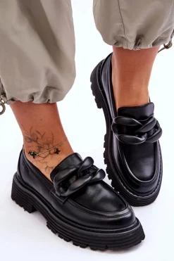 Skórzane Mokasyny Półbuty Big Star LL274580 Czarne