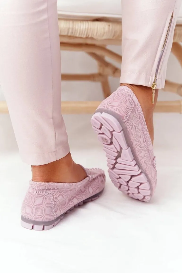 Skórzane Mokasyny RIO FLORE Eco-Friendly Różowe