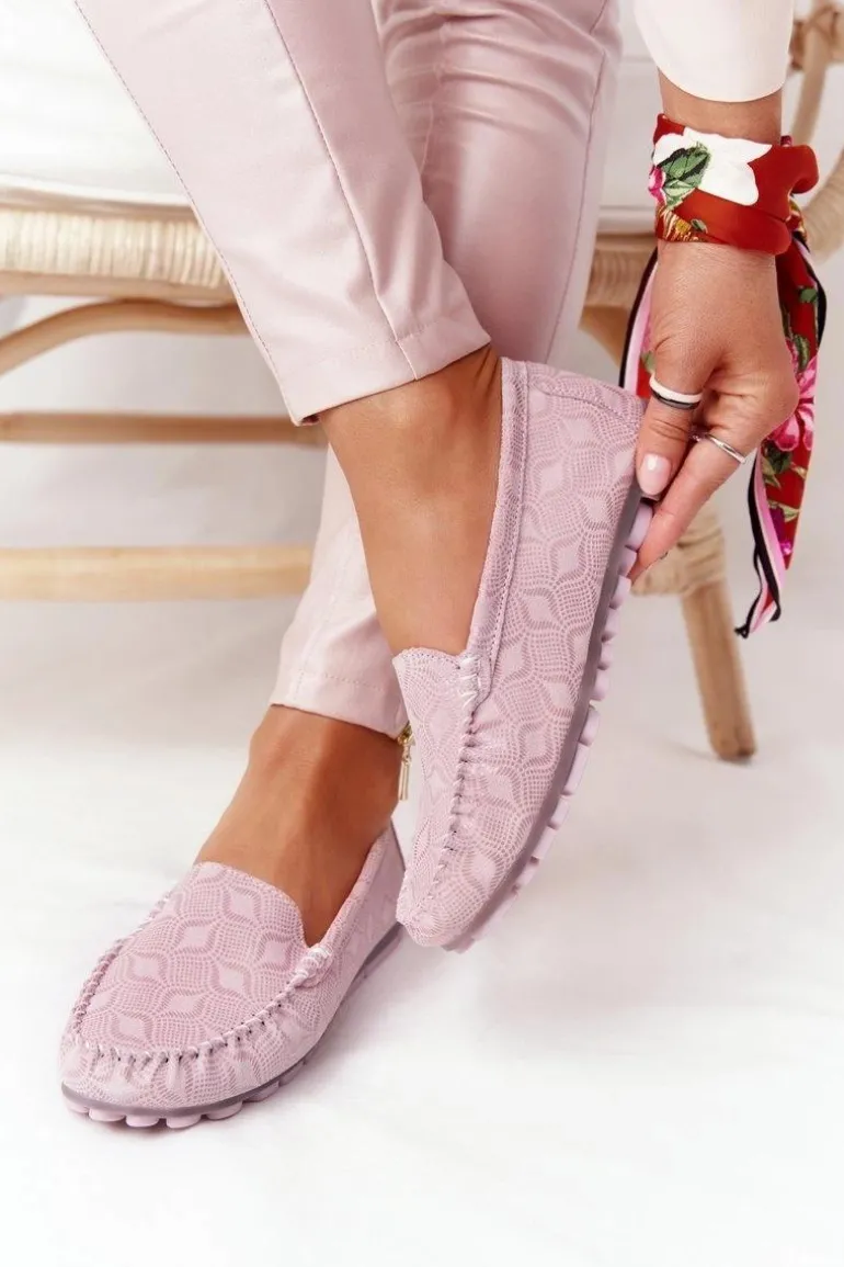 Skórzane Mokasyny RIO FLORE Eco-Friendly Różowe