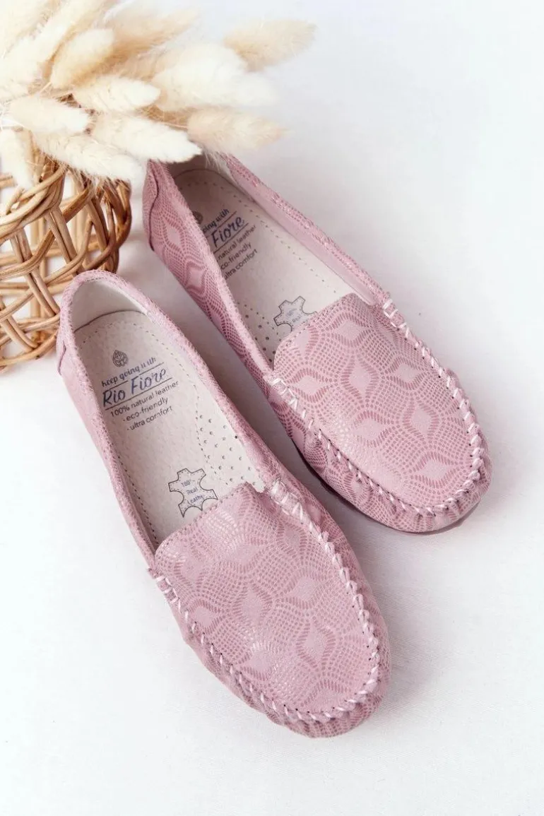 Skórzane Mokasyny RIO FLORE Eco-Friendly Różowe