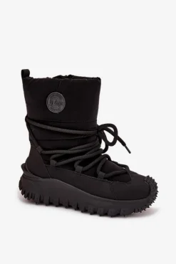 Skórzane Śniegowce Na Platformie Lee Cooper LCJ-25-12-3660 Czarne