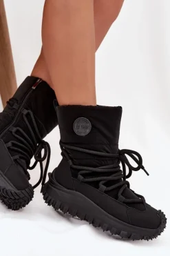 Skórzane Śniegowce Na Platformie Lee Cooper LCJ-25-12-3660 Czarne