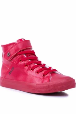 Skórzane Ocieplane Trampki BIG STAR V274529FW Czerwone