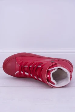 Skórzane Ocieplane Trampki BIG STAR V274529FW Czerwone